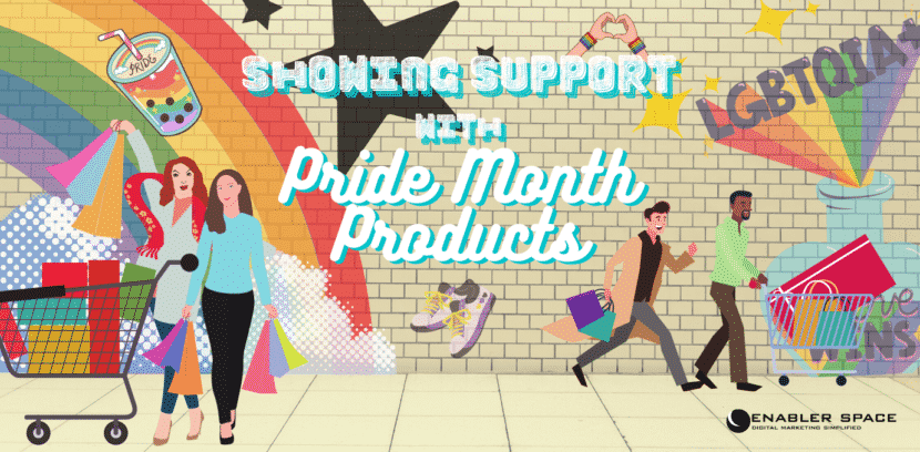 showing support with pride month products